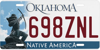 OK license plate 698ZNL