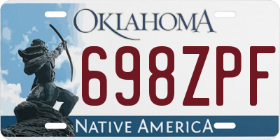 OK license plate 698ZPF