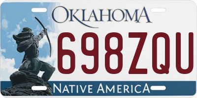 OK license plate 698ZQU