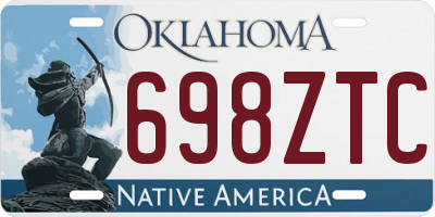OK license plate 698ZTC