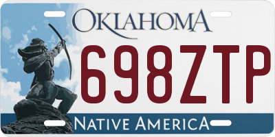 OK license plate 698ZTP