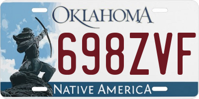OK license plate 698ZVF