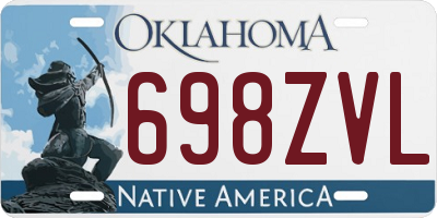 OK license plate 698ZVL