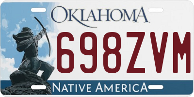 OK license plate 698ZVM