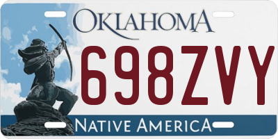 OK license plate 698ZVY