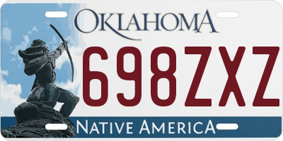 OK license plate 698ZXZ