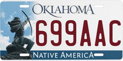 OK license plate 699AAC