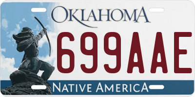 OK license plate 699AAE