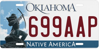 OK license plate 699AAP