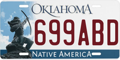 OK license plate 699ABD