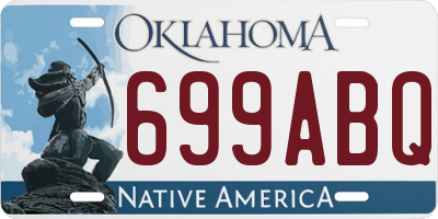 OK license plate 699ABQ