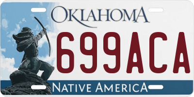 OK license plate 699ACA
