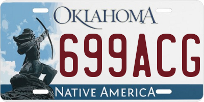 OK license plate 699ACG