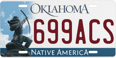 OK license plate 699ACS