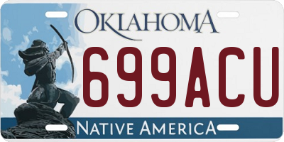 OK license plate 699ACU