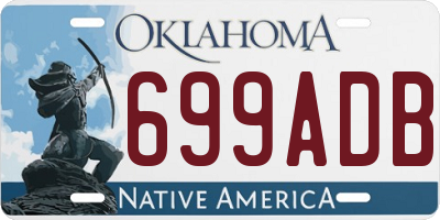 OK license plate 699ADB