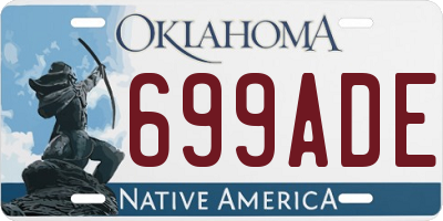 OK license plate 699ADE