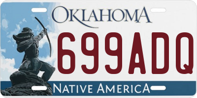 OK license plate 699ADQ