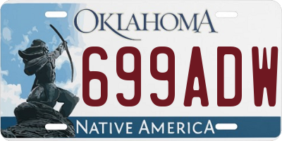 OK license plate 699ADW