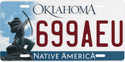 OK license plate 699AEU