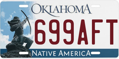 OK license plate 699AFT