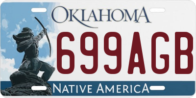OK license plate 699AGB