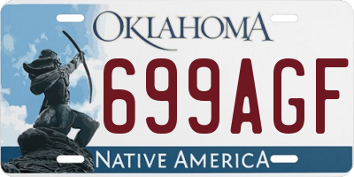 OK license plate 699AGF