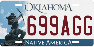 OK license plate 699AGG