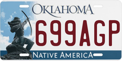OK license plate 699AGP