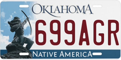 OK license plate 699AGR