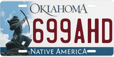 OK license plate 699AHD