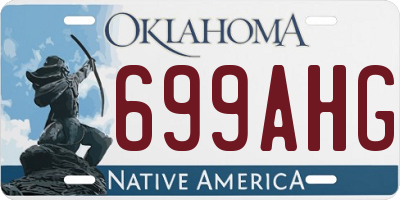 OK license plate 699AHG