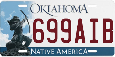 OK license plate 699AIB