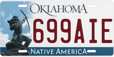 OK license plate 699AIE