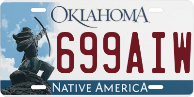 OK license plate 699AIW