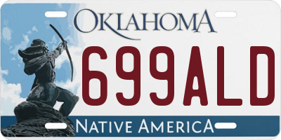 OK license plate 699ALD