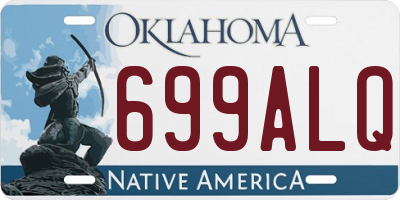 OK license plate 699ALQ
