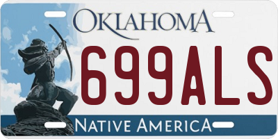 OK license plate 699ALS