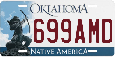 OK license plate 699AMD