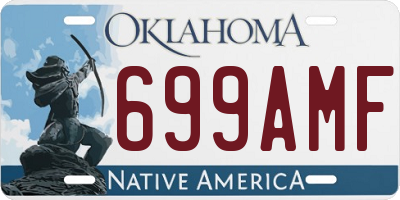 OK license plate 699AMF