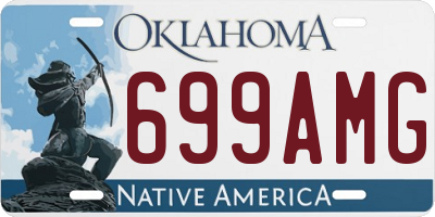 OK license plate 699AMG