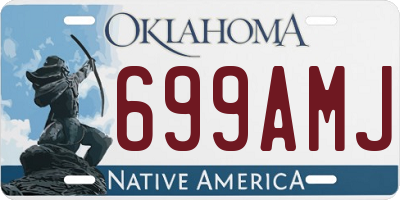 OK license plate 699AMJ