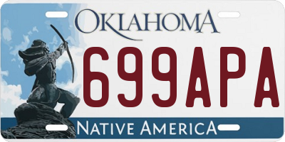 OK license plate 699APA
