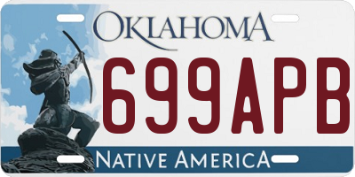 OK license plate 699APB