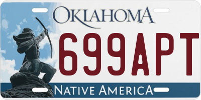 OK license plate 699APT