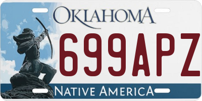 OK license plate 699APZ