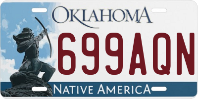OK license plate 699AQN