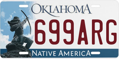 OK license plate 699ARG