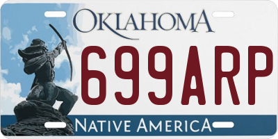 OK license plate 699ARP