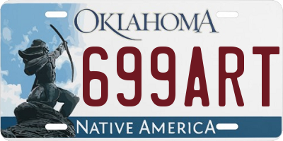 OK license plate 699ART